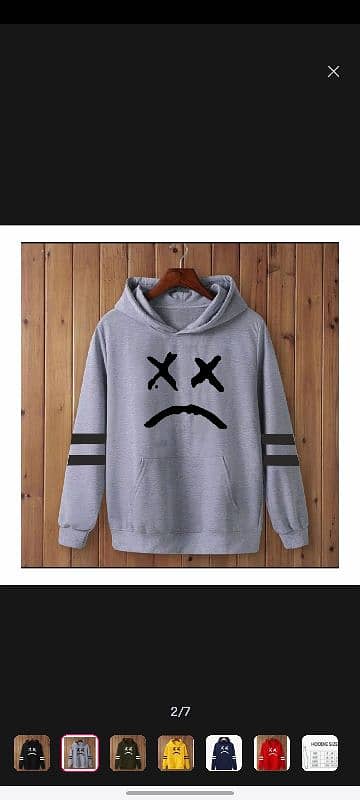 DOUBLE STRIP NEW WINTER COLLECTION HOODIE SAD FACE HOODIE FOR MEN 4