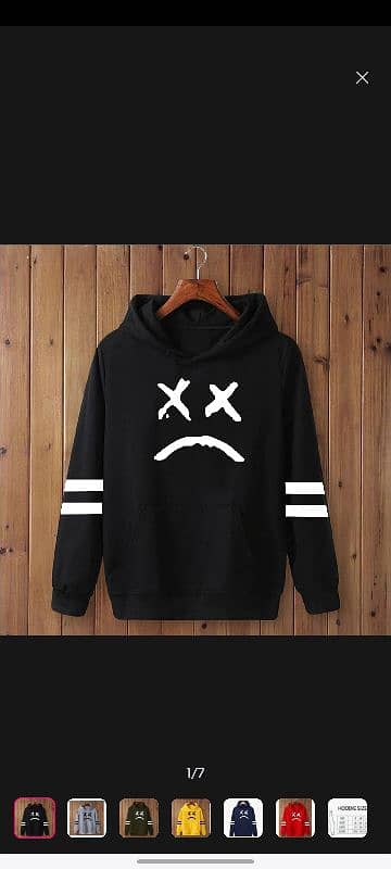 DOUBLE STRIP NEW WINTER COLLECTION HOODIE SAD FACE HOODIE FOR MEN 5