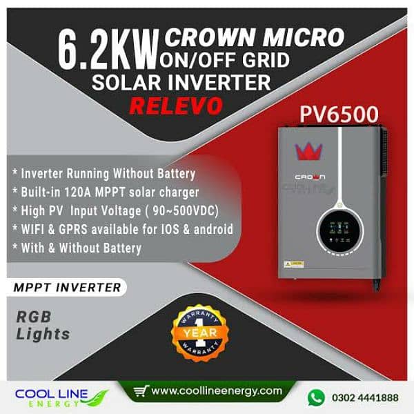 Crown inverter 6.2 Relevo All Model Available 4