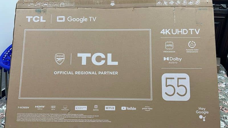 Tcl led 55 inch urgent sale not used pinpack 0