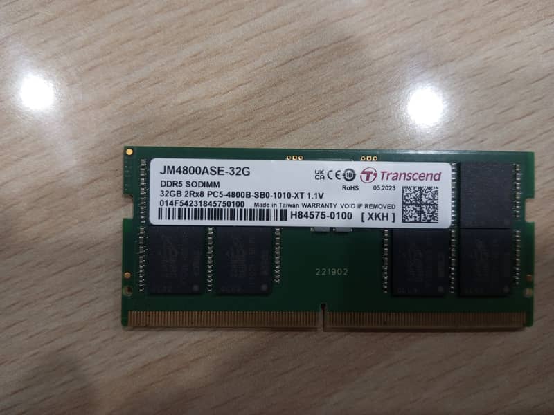 Transcend 32GB DDR5 4800MHz SO-DIMM Ram 0