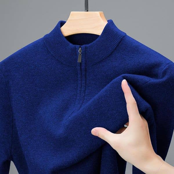 Mens Nylon Half Zip Sweater 0