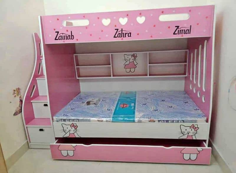 Bunk bed | Kid wooden bunker bed | Baby bed | Double bed | Triple bed 7