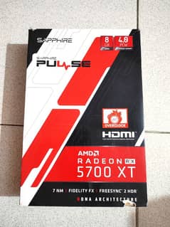 AMD Sapphire Nitro Pulse RX 5700xt 8gb Graphics Card 10/10 with box