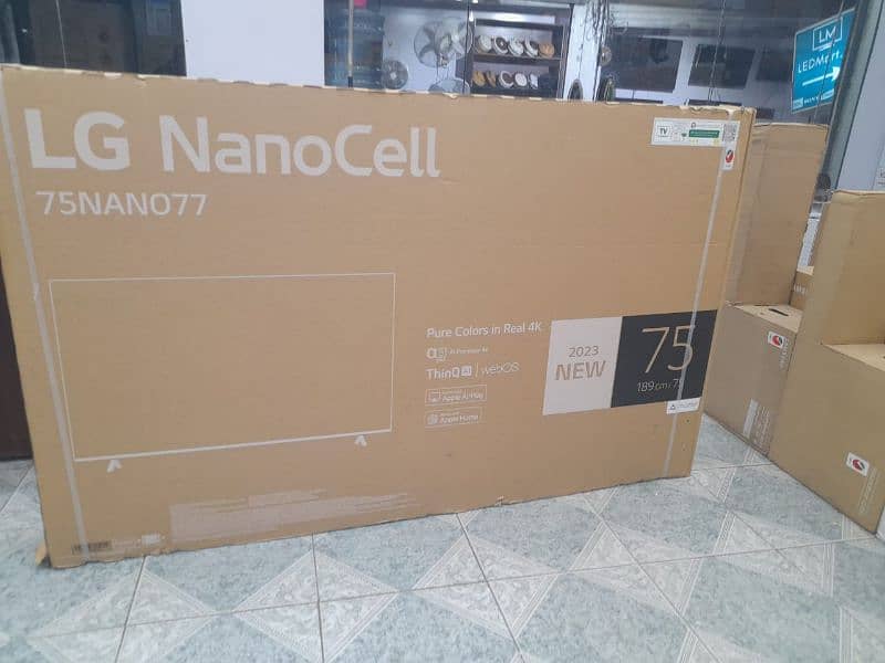 LG 75" NANOCELL 75 NANO77 the real cenma 0