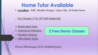 Home tutor Available