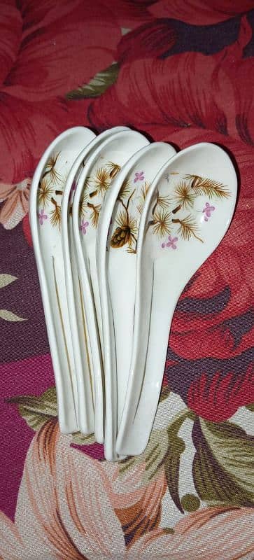 45 piece of White marble dinner set 5