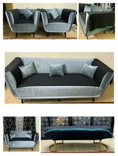 Sofa Set 5 seater , Iron Seti & Center Table for sale