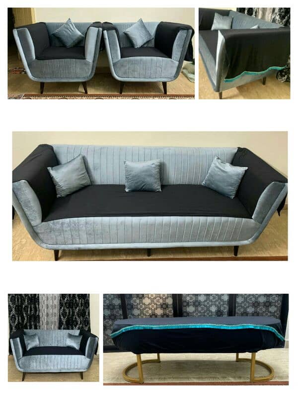 Sofa Set 5 seater , Iron Seti & Center Table for sale 0