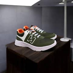 Mens casula green Sneakers Comfortable Synthetic Leather Footwear