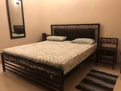 King Size Iron Bed with Side tables