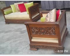 designer / chiniote / shesham wooden sofa set