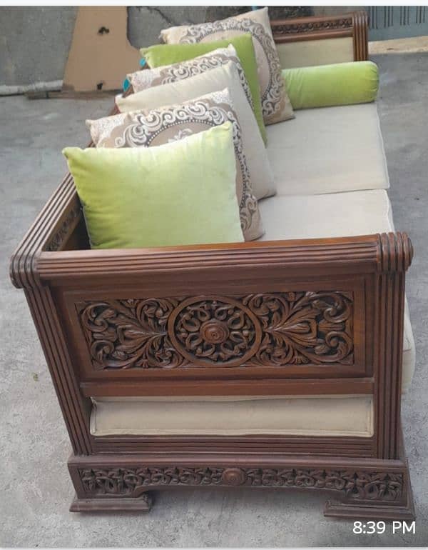 designer / chiniote / shesham wooden sofa set 1