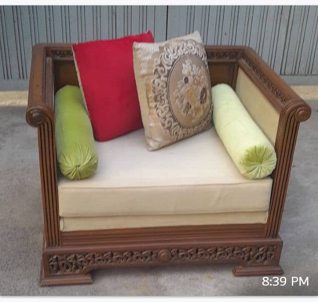 designer / chiniote / shesham wooden sofa set 4