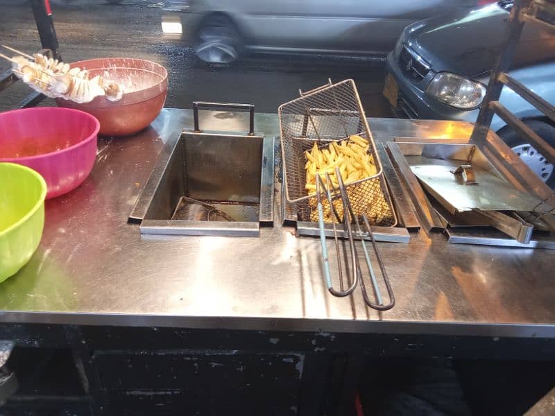 fries cart for sale with complete saman 4