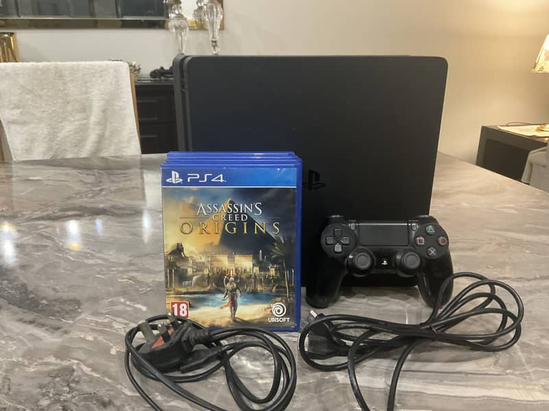 PS4 Slim 1TB with 4 Games, 1 Controller - Great Condition Bundle 0