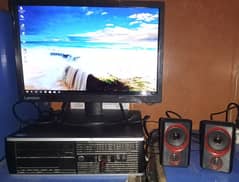 Computer Setup with Desktop,LED,Keyboard,Mouse and Speaker