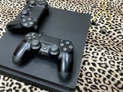 PS4 Slim 500GB With Two Controllers and Four Games