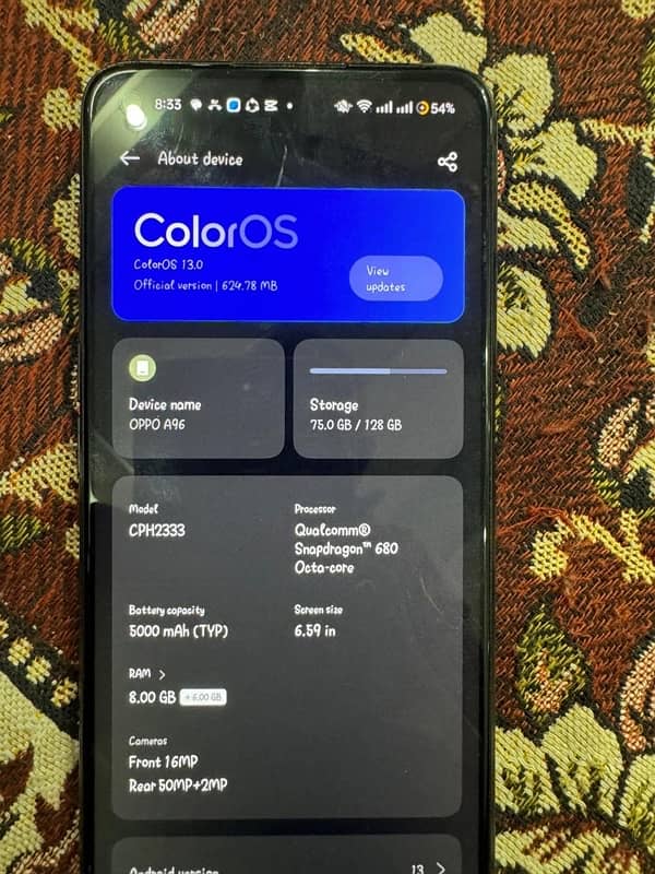 oppo a96 best condition 8