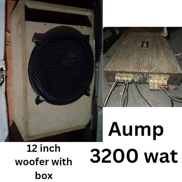 subwoofer 1200 wat 12 inch + aump 3200 wat + box 0