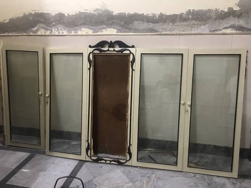 Showcase Almaari Doors with center mirror place 3