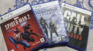 Spiderman 2 GOW Ragnarok and COD Vanguard PS5