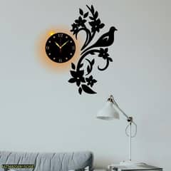 beautiful modern design wall clock with light