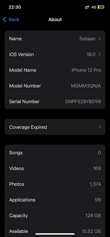 IPHONE 12 PRO PTA APPROVED 128 GB 6