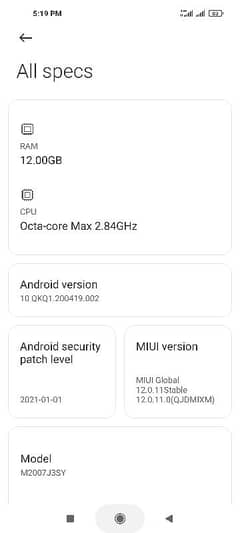 Mi 10t 12gb 128gb