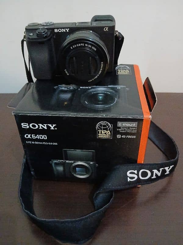 sony a6400 with 16-55 original lens in box box pack 0