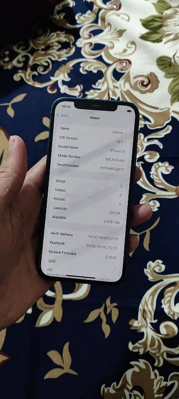 i phone 12 128 box only non pta factory unlock blue 10.9 condition 3