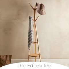 Hat Stands with Storage space Coat Stand Wooden Yellow pine Made