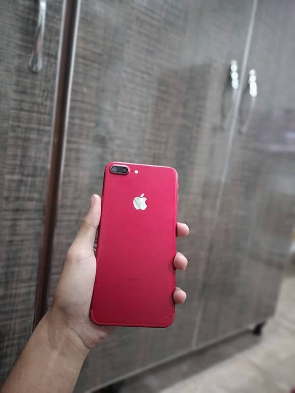 IPHONE 7plus red colour PTA APPROVED 256gb 0