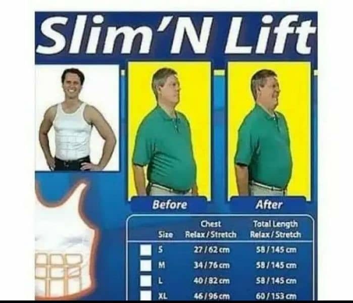 Slim n Lift slimming vest / body shaper for men 3