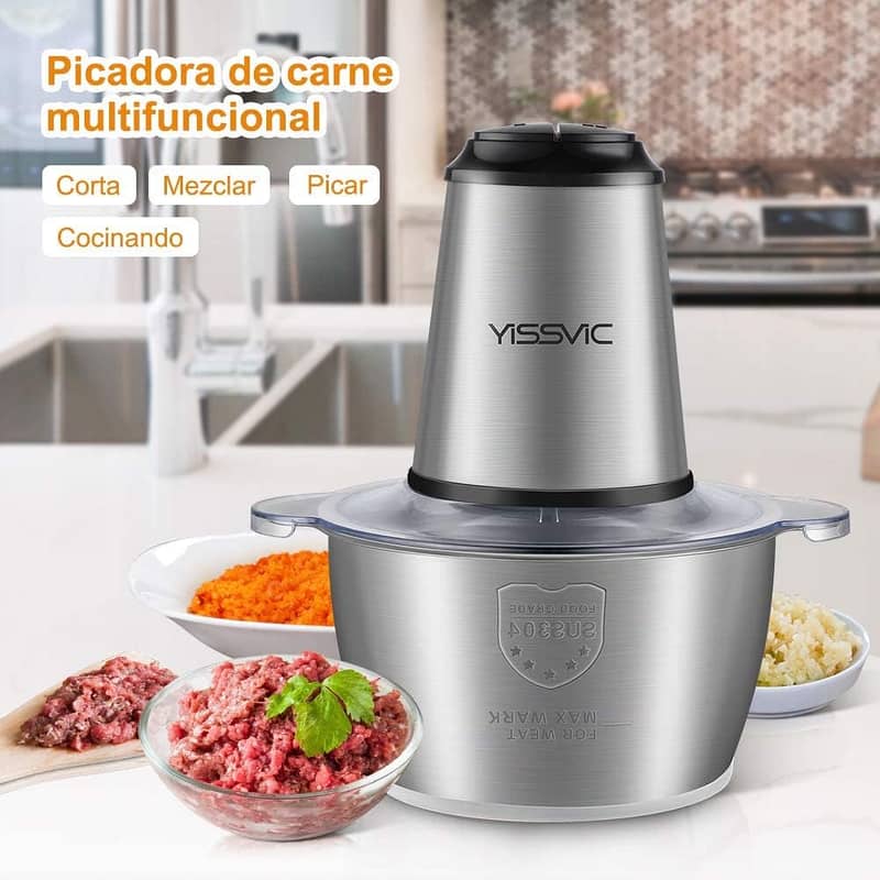 YISSVIC Multifunctional Stainless Steel Mini Food Processor 500W 6