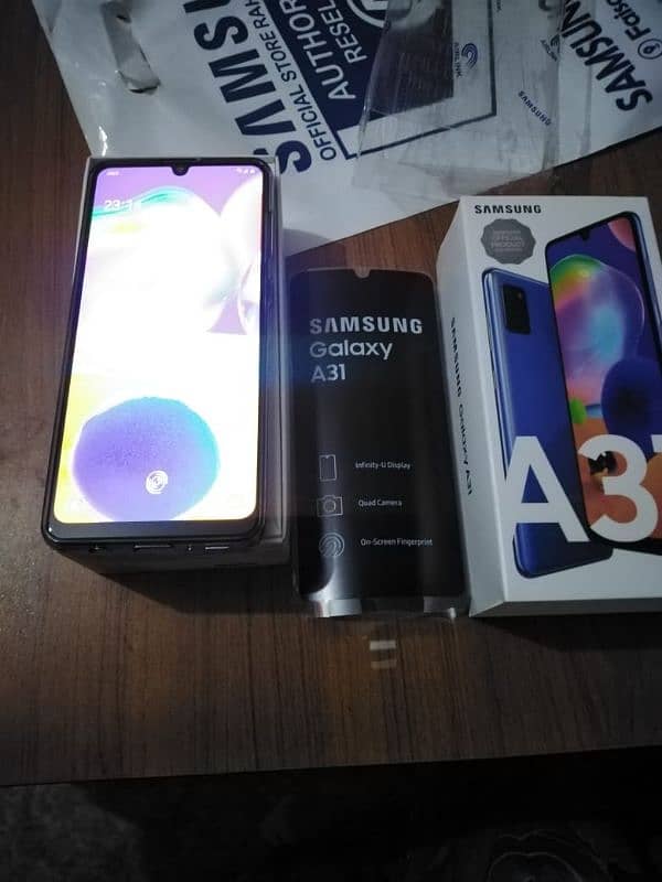 Samsung Galaxy A31 Blue mobile no 03043961654 2