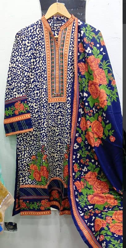 3PC PRINTED LAWN STICHED SUITS 9