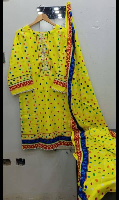 3PC PRINTED LAWN STICHED SUITS 17