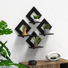 black colored beautiful wall hanger and storage shlef