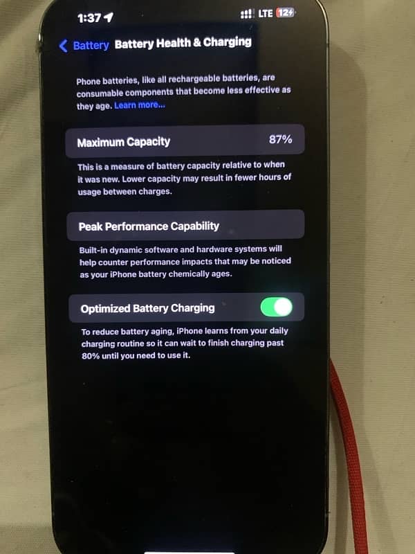 Iphone pro max 13 256 GB proved PTA 87% betry 1