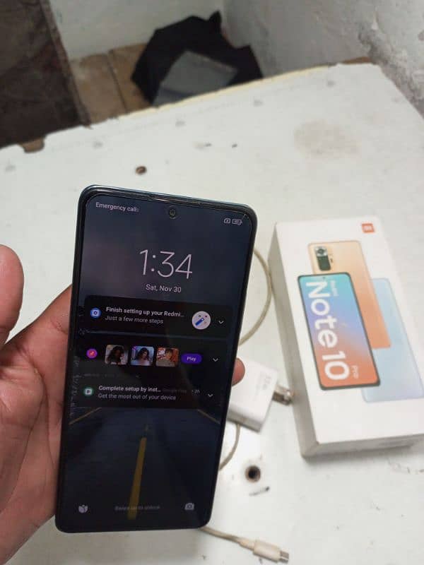 Redmi note 10 pro 8/128 box charjar sat 7