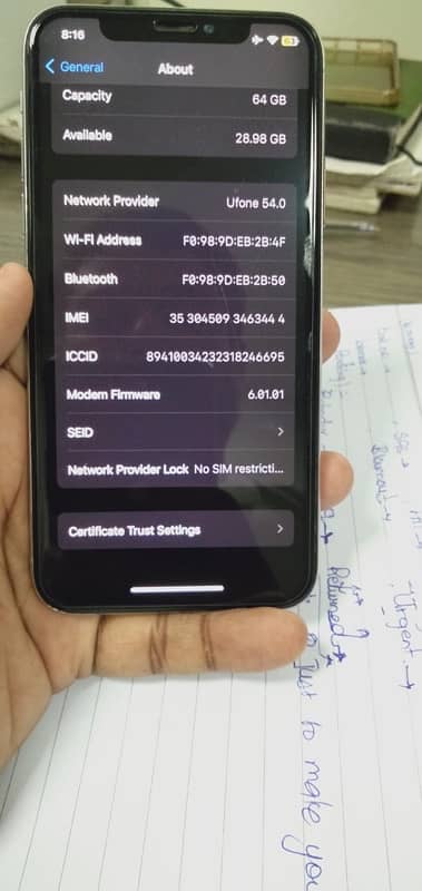 iphone x - 64 GB Non PTA Factory Unlock - White 6