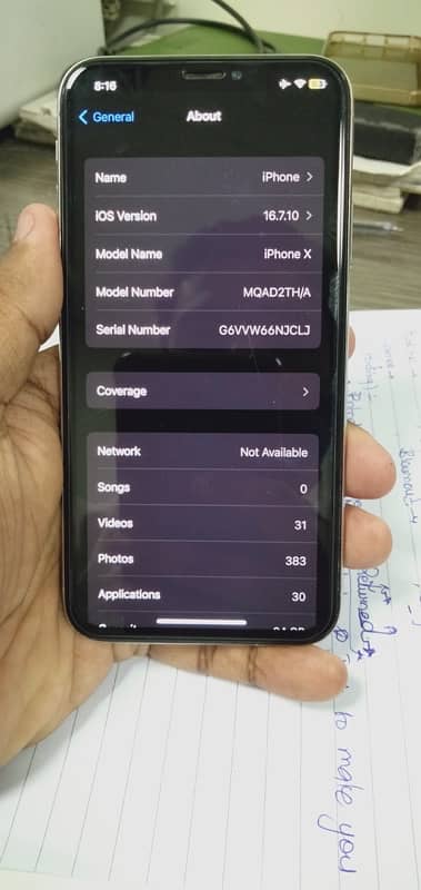 iphone x - 64 GB Non PTA Factory Unlock - White 8