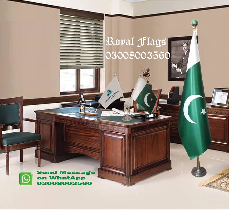 Indoor company Flag for CEO Office / Director, Country Flags, Pak Fla 4