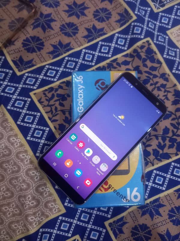 SAMSUNG J6 Mobile 3/32 Gb with Box Dual sim 10/9 neat clean03099547046 1