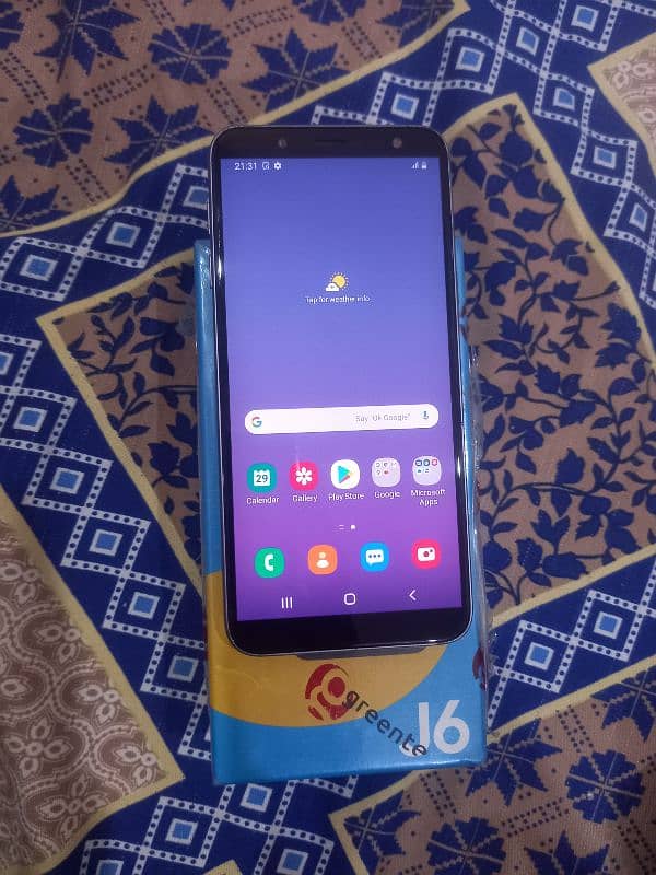 SAMSUNG J6 Mobile 3/32 Gb with Box Dual sim 10/9 neat clean03099547046 11