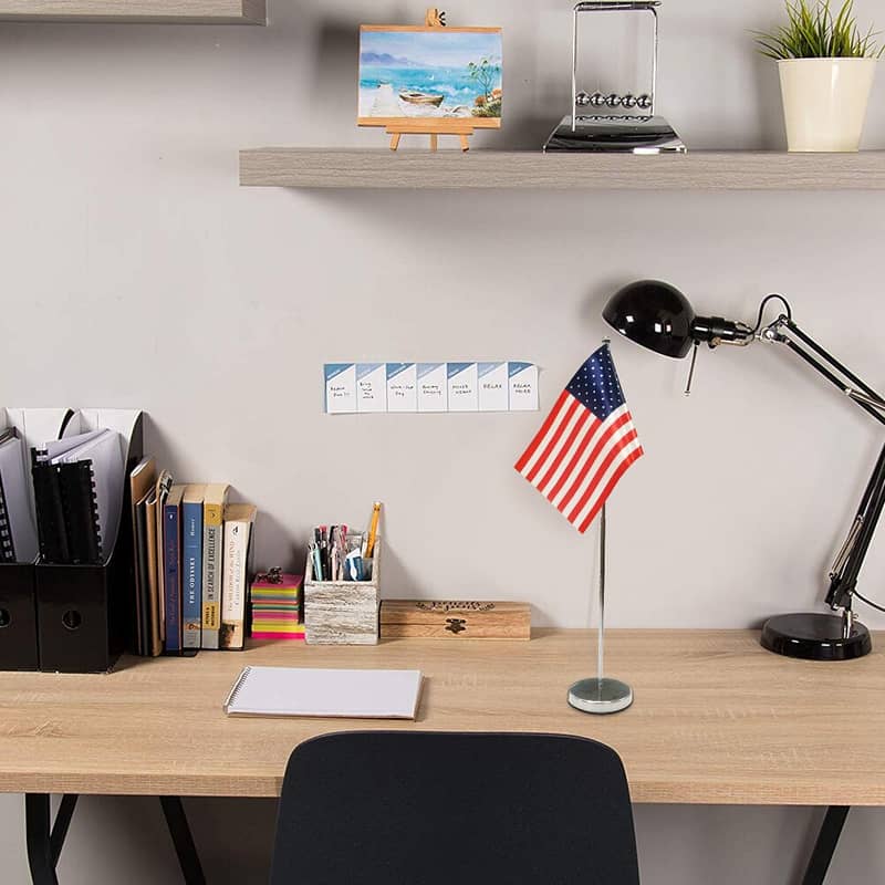 Custom Table Flags for Offices – Steel Stands, Logo Branding, Rs 1000 10