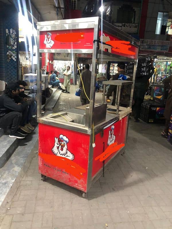 fry food stall with auto fryer 2