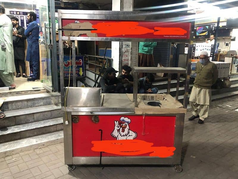 fry food stall with auto fryer 5