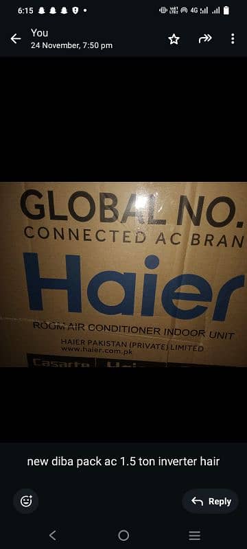 Haier ac 1.5 ton 2